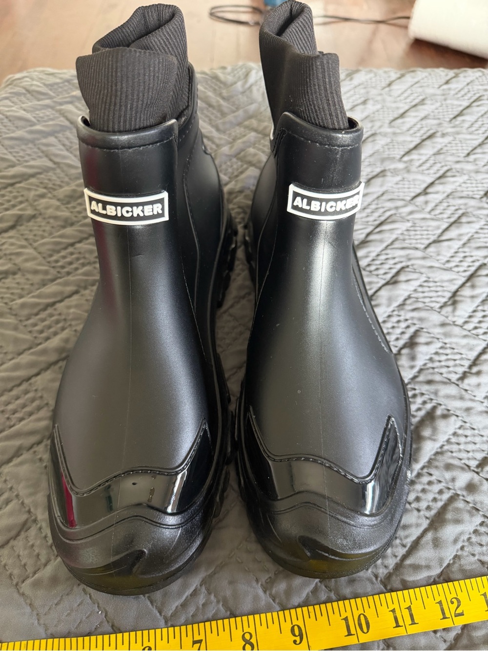 Men's Black Waterproof Chelsea-Style Rain & Snow Boots